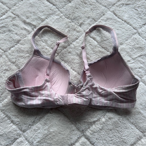 Victoria's Secret | Body By Victoria Pink & Cream Striped Lined Demi | Size 36B - Picture 6 of 10